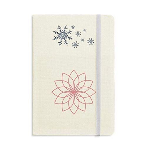 Carnet de notes épais à motifs fleurs et flocons de neige pour écriture quotidienne