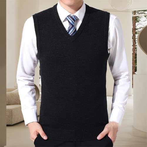 Men's Sleeveless Knitted Pullover Warm Casual Winter Sweater Fall Men Sleeveless Vest4