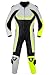Produktbild German Wear Fluoreszierender Einteiler Motorradkombi Motorrad Lederkombi aus Rindsleder echtleder Kombi, Größe:54/XL, Farbe:Gelb