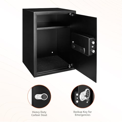 Image of Amazon Basics Digital Safe With Electronic Keypad Locker For Home, Gross Capacity - 58L (Net - 51L), Black