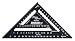Johnson Level & Tool 1956-1800 18cm Metric Johnny Square, Professional Easy-Read Aluminum Rafter Square w/out Manual