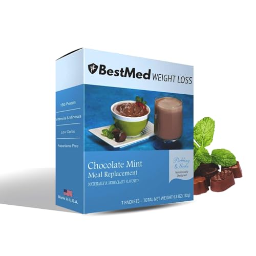 BestMed Weight Loss Chocolate Mint Pudding/Shake Mix - 7/Box |