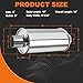 Piclafe 3'' Ultra Quiet Resonator, 304 Stainless Steel Muffler, 3'' Inlet & Outlet 14