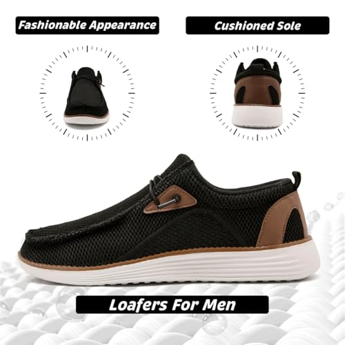 Men's Loafers Slip On Walking Shoes Mens Boat Casual Work Sneakers for Men Loafer Running Tennis Lightweight Comfortable Shoes2