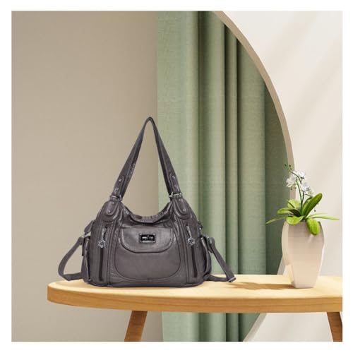 Image of Angel Kiss Purses for Women, Large Shoulder Bag Hobo Tote Purse Mutipocket Faux Leather Satchel Hobo Purse