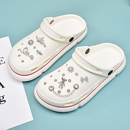 Yolev Trendy Designer Shoe charms for Women and Girls Cool Diamond Pins for Adults, Jewels Shoe Decoration, Luxury Clog Accessories DIY Shoes Pins for Boy Girl Teens Men Women and Adults