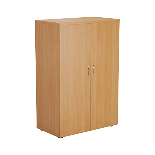 Image of Office Hippo Cupboard With 3 Shelves, Lockable, Beech, 80 x 45 x 120 cm, OHF0008BE