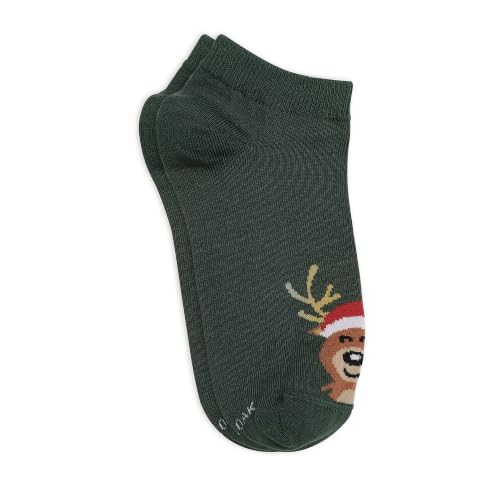 Image of Mint & Oak Low Cut Ankle Women Socks, Christmas Gift Quirky Socks For Friends, Cute Funky Socks, Christmas Secret Santa Gifts For Women