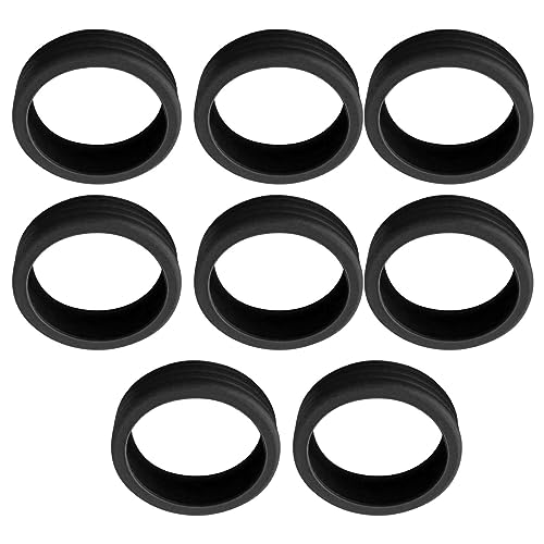 Fafeims Bagagehjulsskydd, Silikon Anti-Noise Resväska Skyddsöverdrag Spinner Wheels, 8 Pack (Svart)