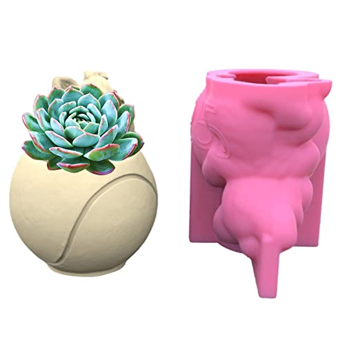 Fogun 3D Silicone Planter Mold, Cement Clay Plaster Silicone Plaster Molds Diy Home Garden Flower Pots Mold #TOP5