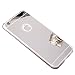 Produktbild Hpory Kompatibel mit iPhone 7 Plus/iPhone 8 Plus Spiegel Handytasche, Silicone Handyhüllen Spiegel Glänzend Hülle Ultradünnen TPU Back Case Cover Etui Tasche Schutzhülle + 1 x Stylus-(Silber)