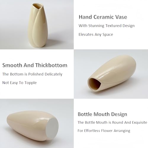 Vase céramique blanc minimaliste : sublimez vos petits espaces - 6