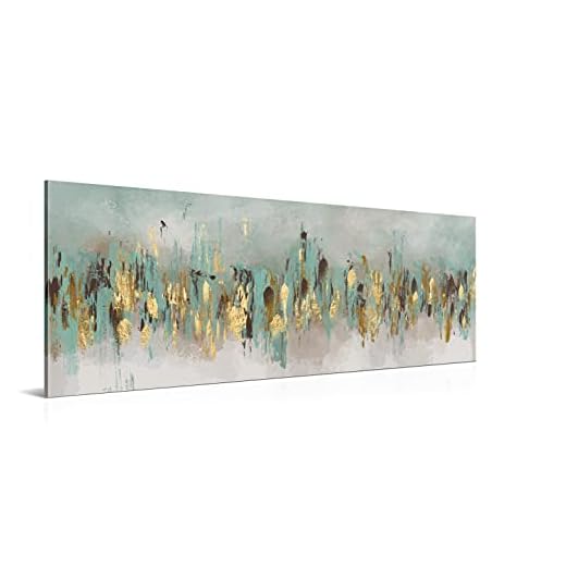Cuadro Abstracto Moderno, 150 x 50 cm, Decoración Moderna para Salón y Dormitorio, Lienzo de Poliéster, Bastidor de Madera, LEN-108