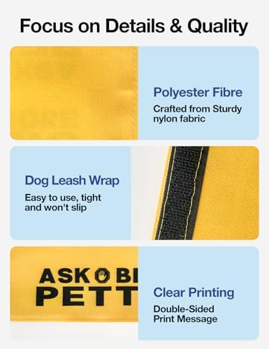 Cgvovgr in Training Dog Leash Wrap with Hanging ID Patch Tag, Service Dog in Training Alert Sign, Working Dogs Accessories - 2