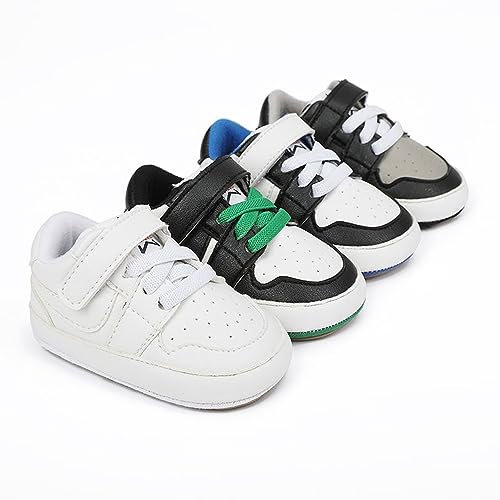 Image of Clowora Unsex Baby Shoes Boys Girls Infant Sneakers Non-Slip Soft Rubber Sole Toddler Crib First Walker Lightweight Shoes