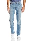 Wrangler Arizona Stretch Like Linen Lite Vaqueros, Azul Claro, 30W para Hombre