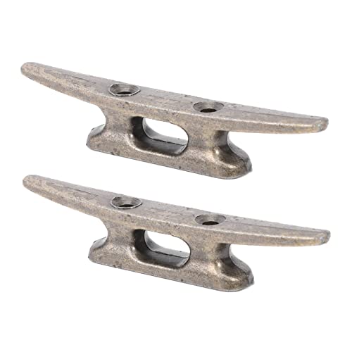 PRETYZOOM 2pcs Boat Tie Off Cleats Marine Mooring Zinc Alloy Dock Cleat Set Weatherproof Boat Cleats for Boats and Docks