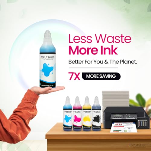 Image of Splashjet Compatible Refill Ink for Brother T310, T410, T510, T300, T400, T500 and 430 seriese - (500gm x Black) 7X Ink Bottle - 505213