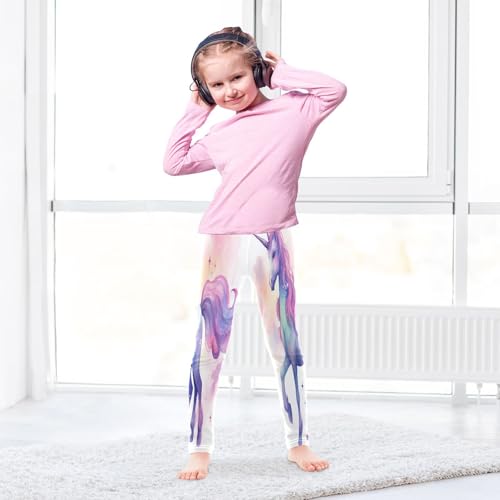 Toddler Girls Leggings Printed Yoga Pants Leggings Pink Hair Unicorn for Kids4