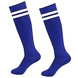 HECCEI Kids Soccer Socks, 1 Pair Knee High Socks Striped Tube Socks for Athletic Team Sports for...