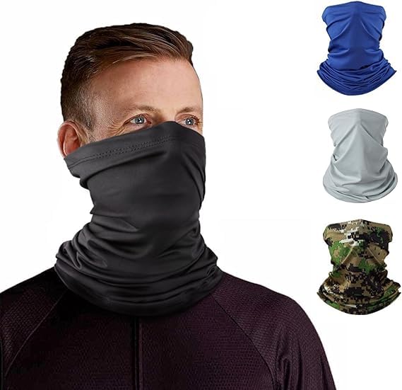 Neck Gaiter Tube Bandana Elastic Scarf Sunscreen Balaclava Face Mask Dust Sun UV Protection Fishing Hiking Motorcycle Cooling Helmet Liner Microfiber Ice Silk Viscose