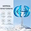 AZQOHMIS Wind Turbine Generator, Vertical Axis Wind Turbine, New 1000W 12 V 24 V Vertical Magnetic Levitation Upright Generator for Home Ship, 24 - Blue