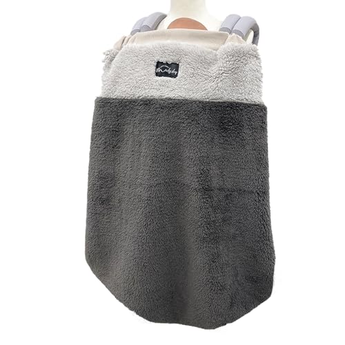 抱っこ紐 ケープ 防寒ケープ 抱っこ紐用ケープ ベビーカーブランケット 秋冬 ボアケープ マルチケープ ケープ ツートンカラー 2way ママコート ギフト 出産祝い 防寒 寒さ対策 バイカラー (シルバー×チャコール)