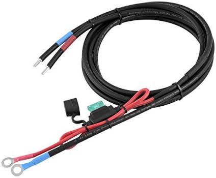 enjoy solar® 6 mm² 1,5 m kabel do akumulatora solarny regulator ładowania i bateria z bezpiecznikiem, oczka oczkowe M8 (bezpiecznik 1,5 m M8 30 A)