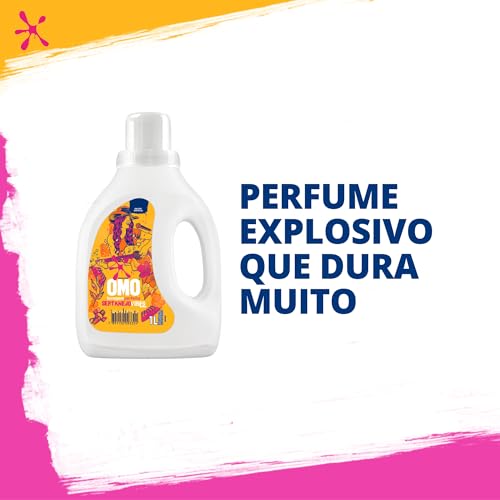 OMO Lava Roupa Líquido Explosão De Perfume Sertanejo Vibes Lavanderia Sensorial 1 L