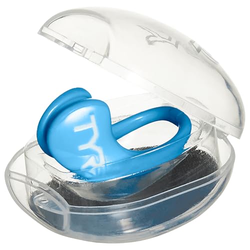 Image of TYR Ergo Swim Clip - Low Profile Nose Plug for Front Snorkels | Lightweight Polyurethane Frame | Hypoallergenic TPR Nose Pads | Ideal for Front Mount Snorkels | 100% Latex-Free Comfort