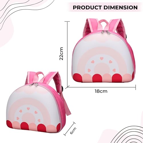 Image of BEMBIKA Kindergarten Bag Korean Style kindergarten backpack Stylish School Bags For Kids curved shoulder straps Perfect Toddler Backpack Design (Roll Cake)