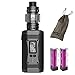 Produktbild E Zigarette, Smok 230W MORPH 2 KIT mit 7,5 ml TFV18 Verdampfer Tank und 2 * wiederaufladbaren Batterien 0.96 Zoll-TFT-LCD-Anzeige Shisha Starter Set, Ohne E-Liquid, Ohne Nikotin (Schwarz)