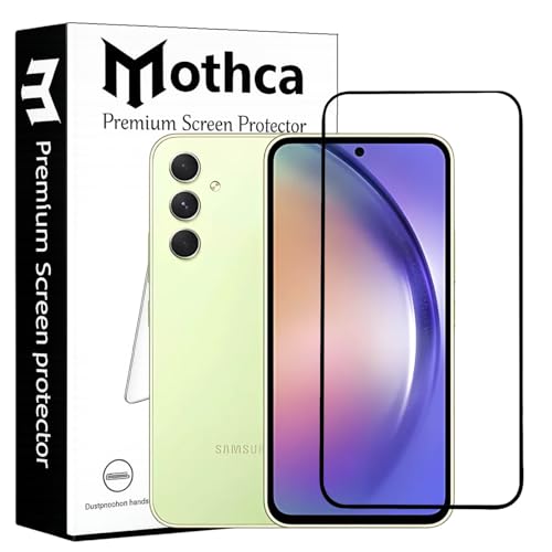 Image of Mothca Military-Grade Tempered Glass Screen Protector Compatible for Samsung Galaxy A34 / M34 with Edge to Edge Coverage - Case Friendly, Anti-Scratch & Bubble-Free Installation Kit