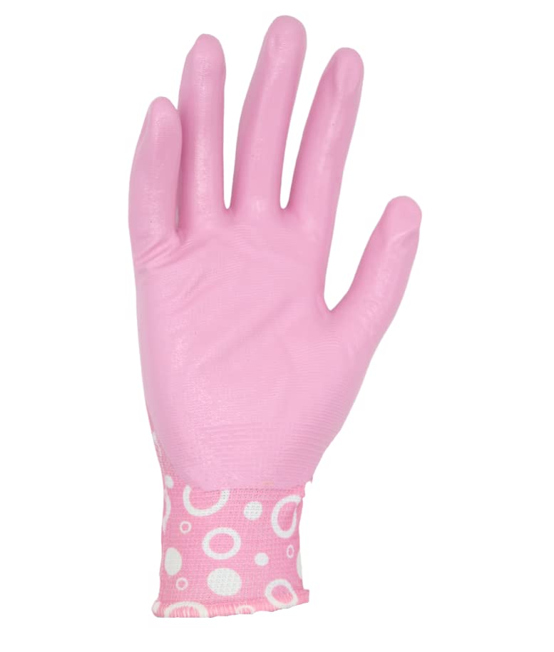 Red Steer A208 Flowertouch Lawn & Garden Women's Gloves, Purple & Pink, Lightweight & Durable, Sizes S-L, Sold by Pair (Purple, Large)