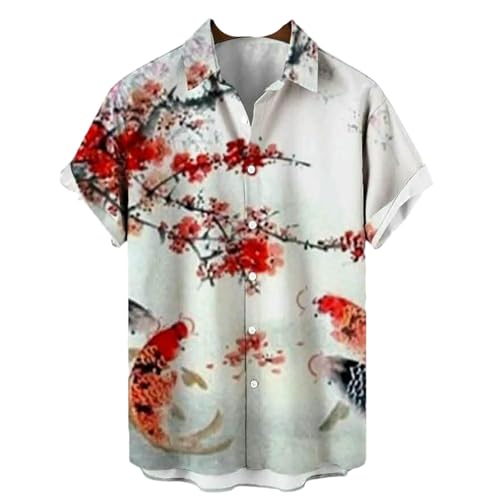 Chemise motif floral chinois homme avec tissu léger pour un confort estival absolu