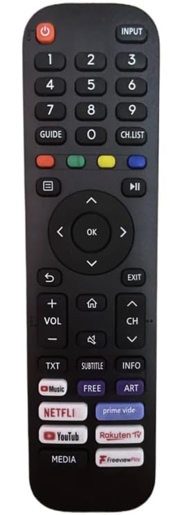 Replacement en2a30 remote hisense compatible for hisense tv remote control VIDAA Smart LED TVs 43A7300F 43A7300FTUK 50A7300F 50A7300FTUK 55A7300F 55A7300FTUK 65A7300FTUK 55AE7200F -No Setup Required