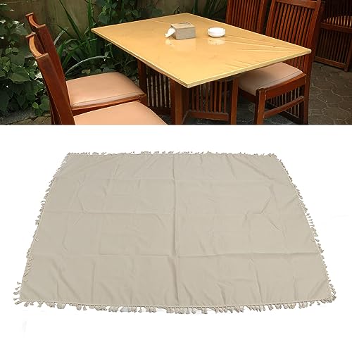 Couvre-table decorative en polyester rectangle 140x180cm avec dentelle