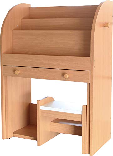 市場(Marche) 学習デスク ナチュラル 60ｘ31.5ｘ85cm スツール付 ILR-3189NA