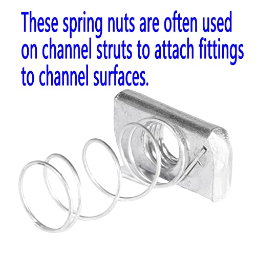 50-Pack Of Spring Channel Nut 1/2-13 Size Spring Strut Channel Nut With Zinc Electroplate Finish For Easy Installation #TOP4