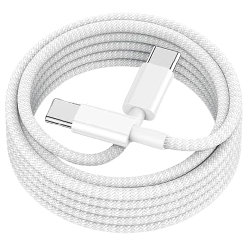 Image of Original USB-C to C Type 1M Fast Charging Cable (Apple) for iPhone 16 /16 Pro /Max /15 /15 Pro /Max /Samsung Galaxy S24 /S23 /S22 /S21 /iPad & More-White-Pack Of 1