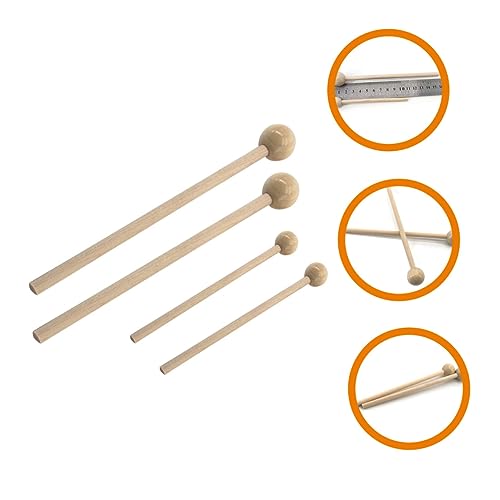 2 pares de baquetas de madera para percusión miniatura 3