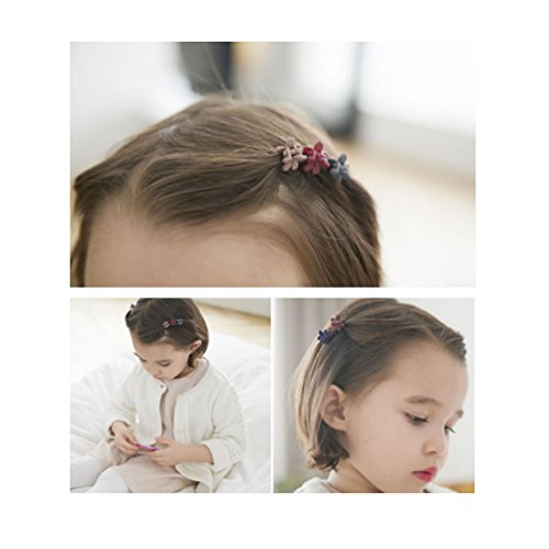 inSowni 120 Pack Plastic Flower Mini Hair Claw Clips Small Bang Barrettes Pins for Baby Girls Toddlers Kids Teens - Image 3