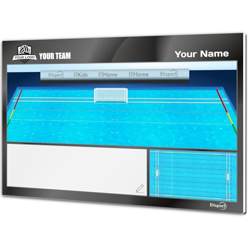 ETISPORT Goalkeeper Water Polo Coach Tactical Board. Double-Sided for Dry Erase Marker. Personalized with Color, Crest or Logo, Name, and Club. (Standard) - Thumbnail 3