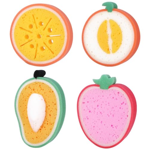 DEZP 4 Pcs Esponja Bebe Recien Nacido Esponja Bebe Esponja Baño Bebe Esponja Bebe Esponja Natural Bebe Recien Nacido Esponjas Para Niños Para Recién Nacidos