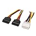 NANOCABLE 10.19.0101-OEM - Cable SATA alimentación MOLEX a 2 SATA, 4pin/M-2xSATA/H, Macho-Hembra,...