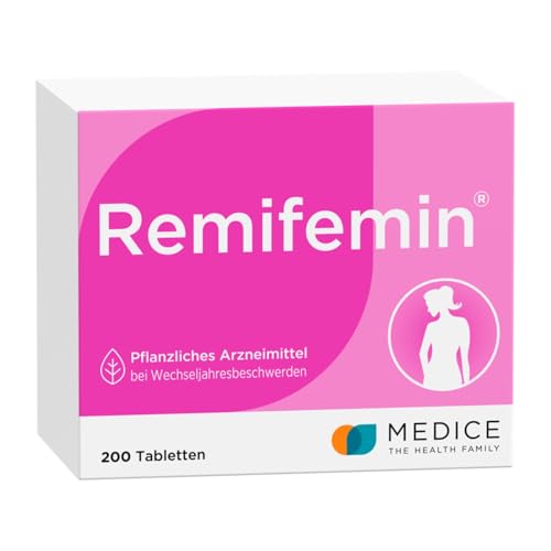 Remifemin 200 Tabletten - Medikament für Wechseljahre - bei leichten bis mittleren Wechseljahresbeschwerden - hormonfrei - pflanzliches Arzneimittel