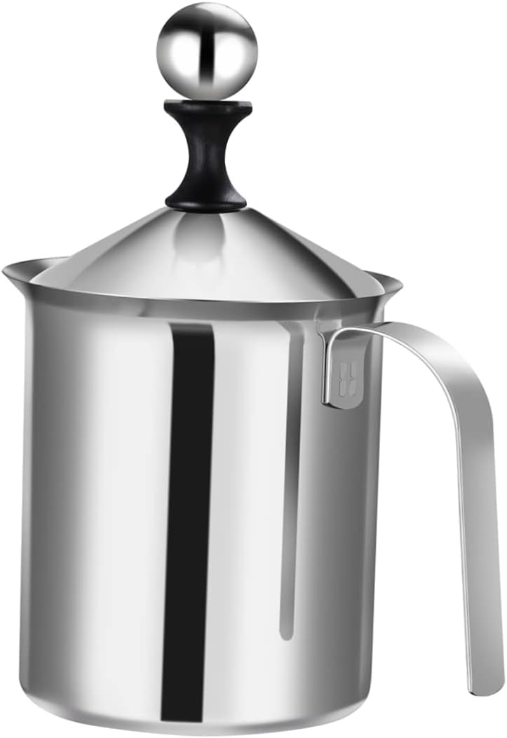 Alipis 800cc Milk Creamer Maker Stainless Steel Frother for Coffee Drink Milk Frothing
