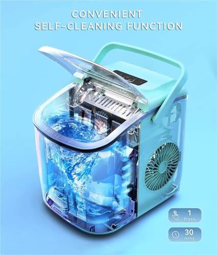 Fabricadora de hielo portátil con capacidad de 26 lbs diarias miniatura 4