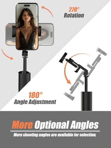 Trípode para teléfono de 61 pulgadas extensible con mando para palo selfie ligero 3