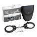 TacStealth Double Lock Real Steel Handcuffs with Two Keys & Handcuffs Case | Heavy Duty Black Steal Professional Grade | Bend/Break Free Secure Restraint for Police Officer & Law Enforcement Constable